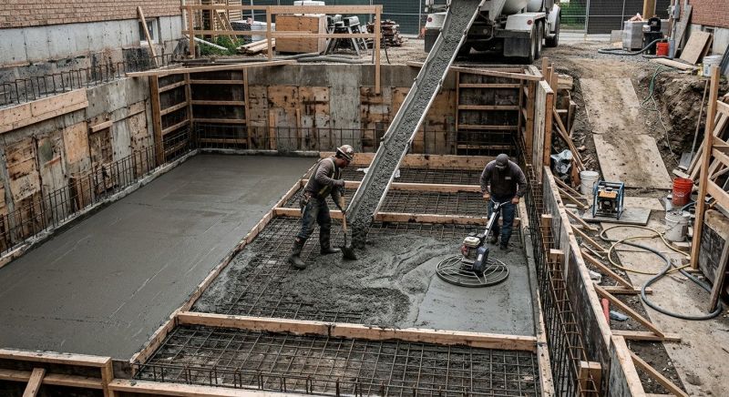 Basement Concrete Installation in Carleton, MI