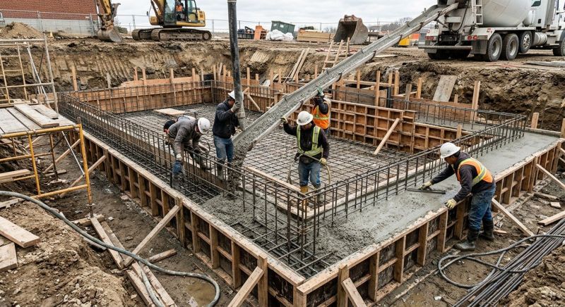 Basement Concrete Installation in Newport, MI