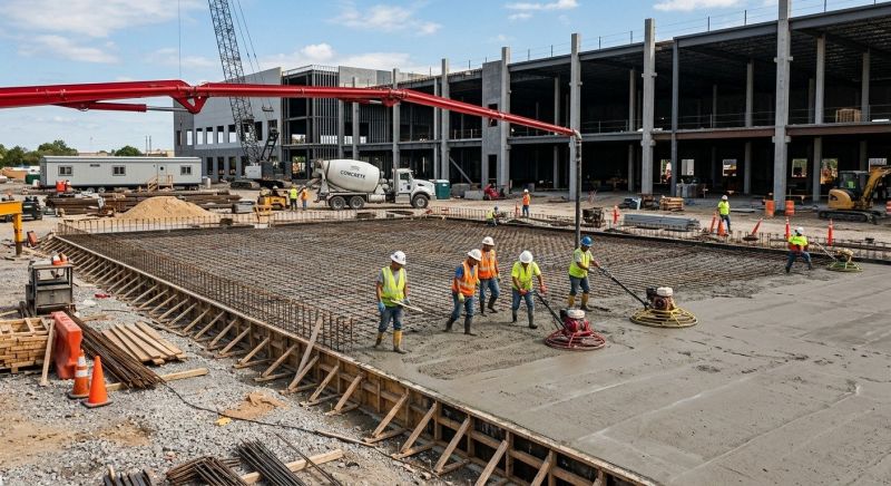 Commercial Slab Construction in Romulus, MI