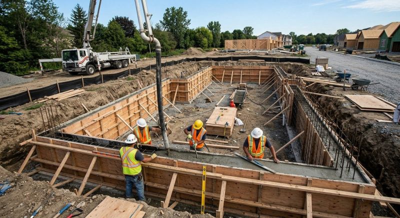 Concrete Foundation Installation in Dundee, MI