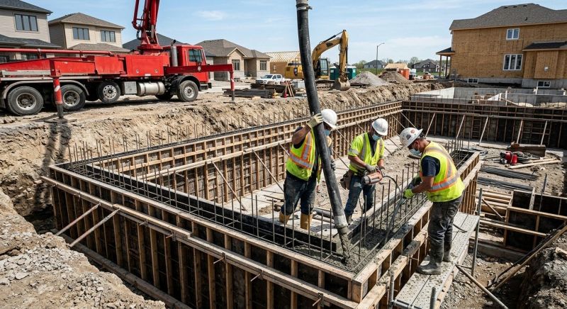 Foundation Wall Pouring in Lambertville, MI